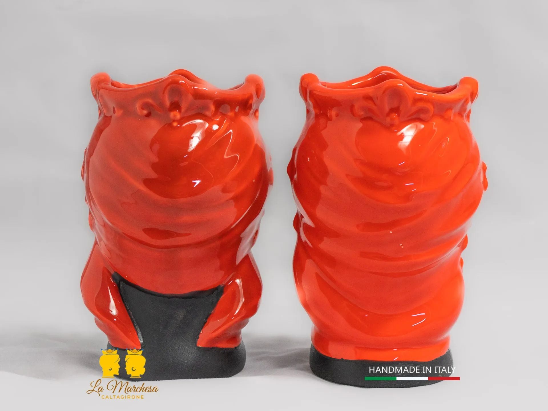 Teste di Moro Satinato in Ceramica di Caltagirone 15cm - Colori Assortiti