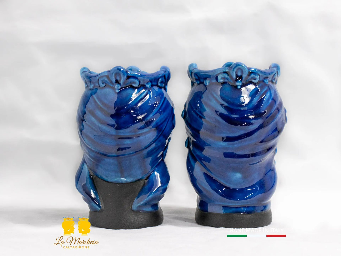 Teste di Moro Satinato in Ceramica di Caltagirone 15cm - Colori Assortiti