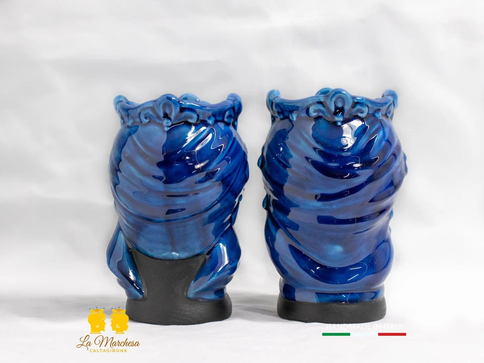 Teste di Moro Satinato in Ceramica di Caltagirone 15cm - Colori Assortiti