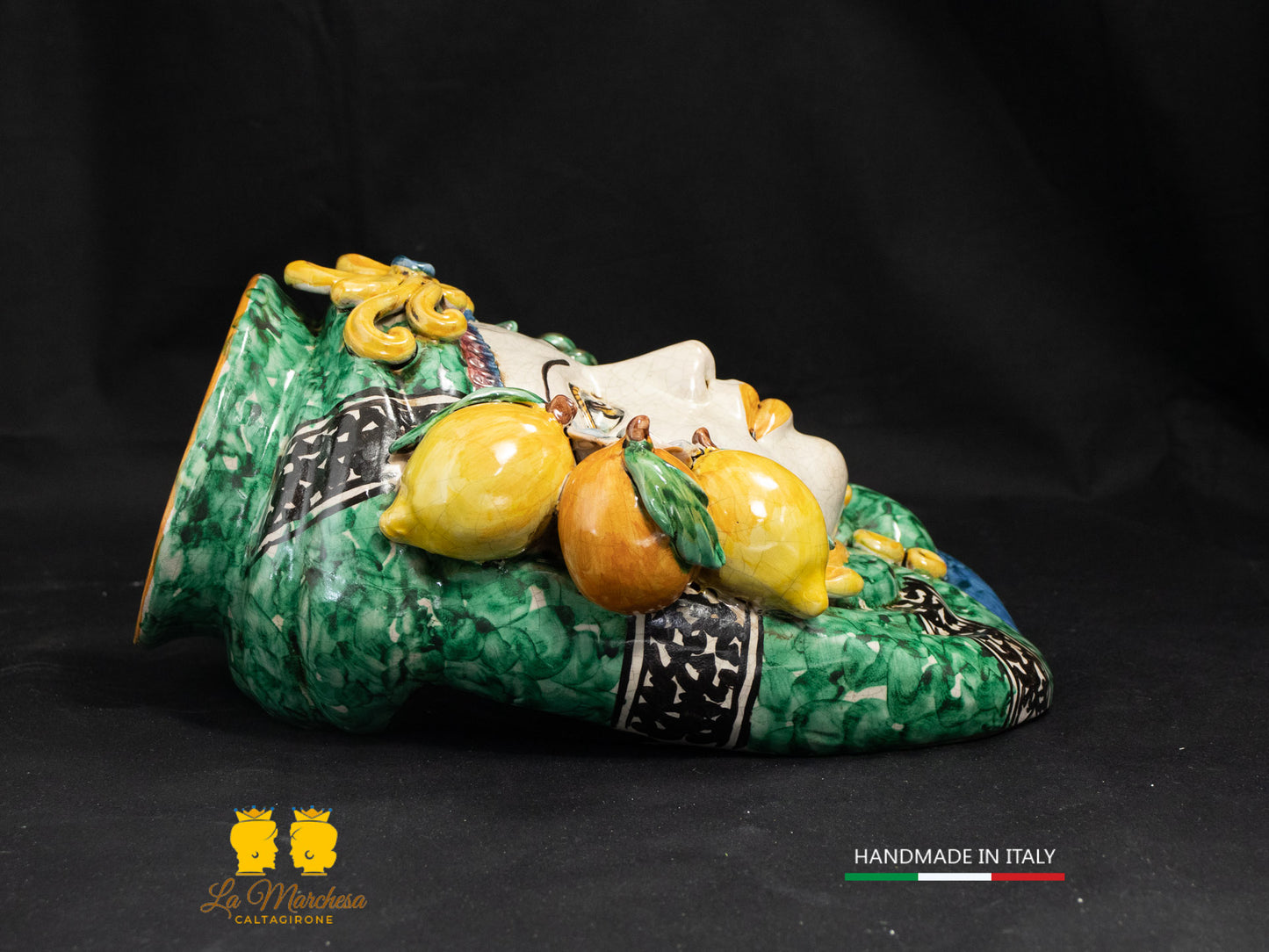 Teste di Moro da parete Ceramica di Caltagirone 28cm