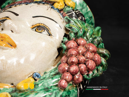 Teste di Moro da parete Ceramica di Caltagirone 28cm