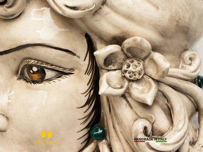 Teste di Moro in Ceramica di Caltagirone Etna fumè dettagli colorati - vari modelli