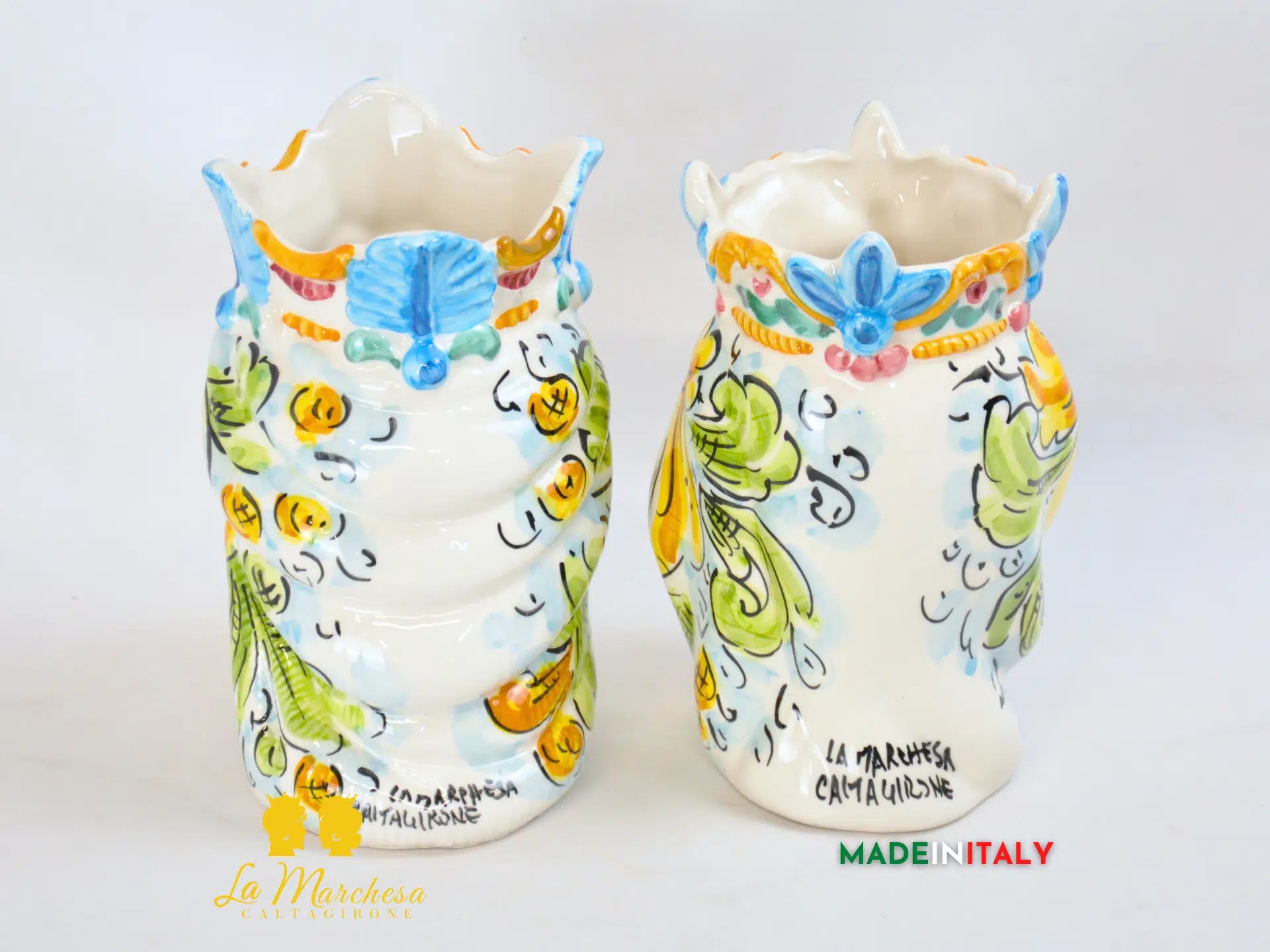 Teste di Moro Ceramica di Caltagirone Afro 18cm - Vari Modelli