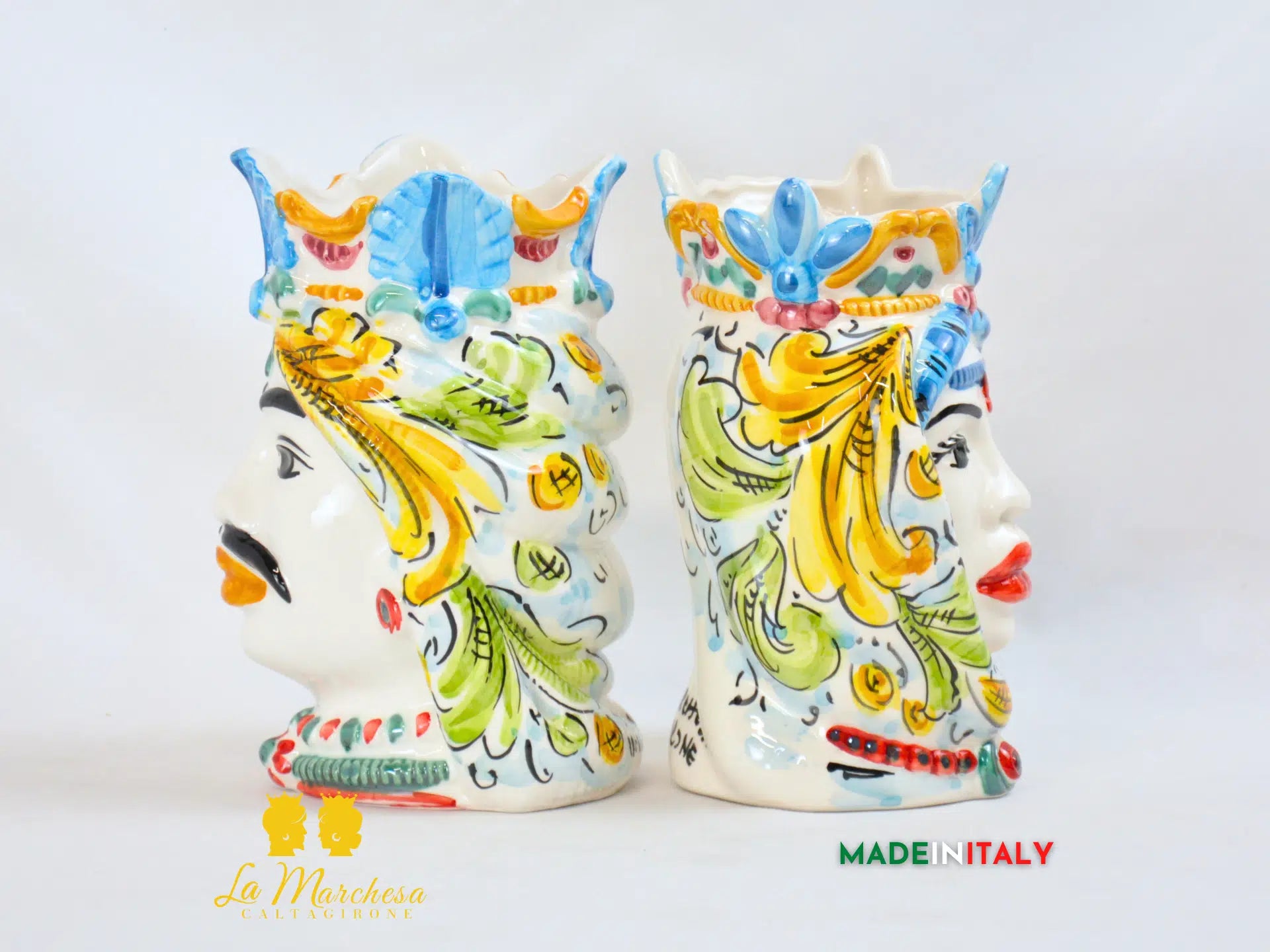 Teste di Moro Ceramica di Caltagirone Afro 18cm - Vari Modelli
