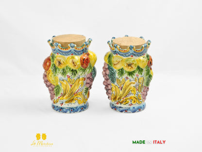 Teste di Moro Barattolo in Ceramica di Caltagirone 23 cm