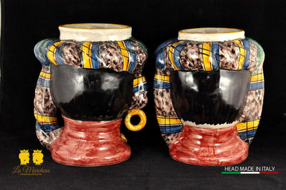 Teste di Moro Classiche in Ceramica di Caltagirone H28 - Vari Modelli