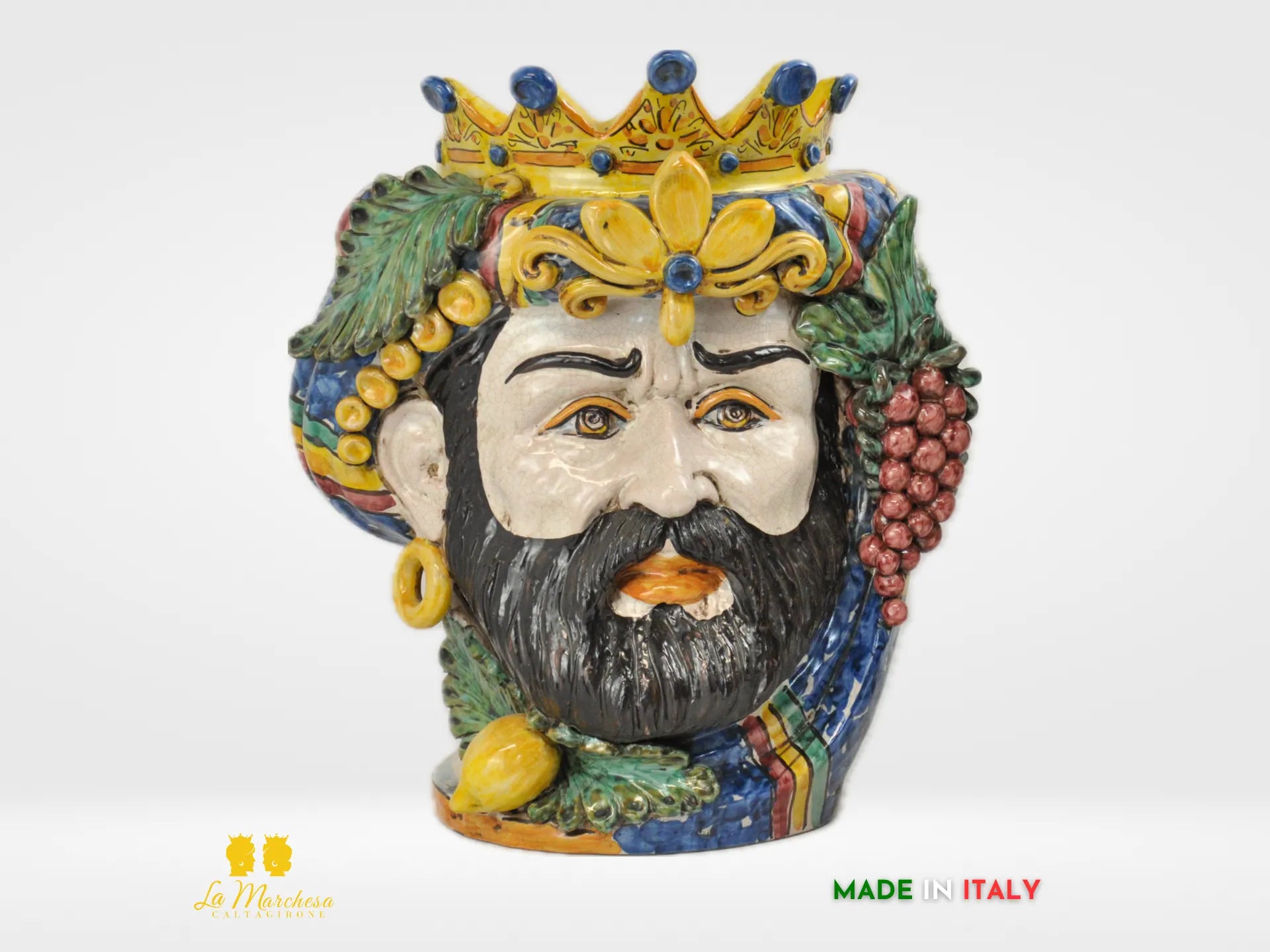 moro siciliano testa in ceramica