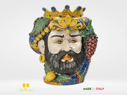 moro siciliano testa in ceramica