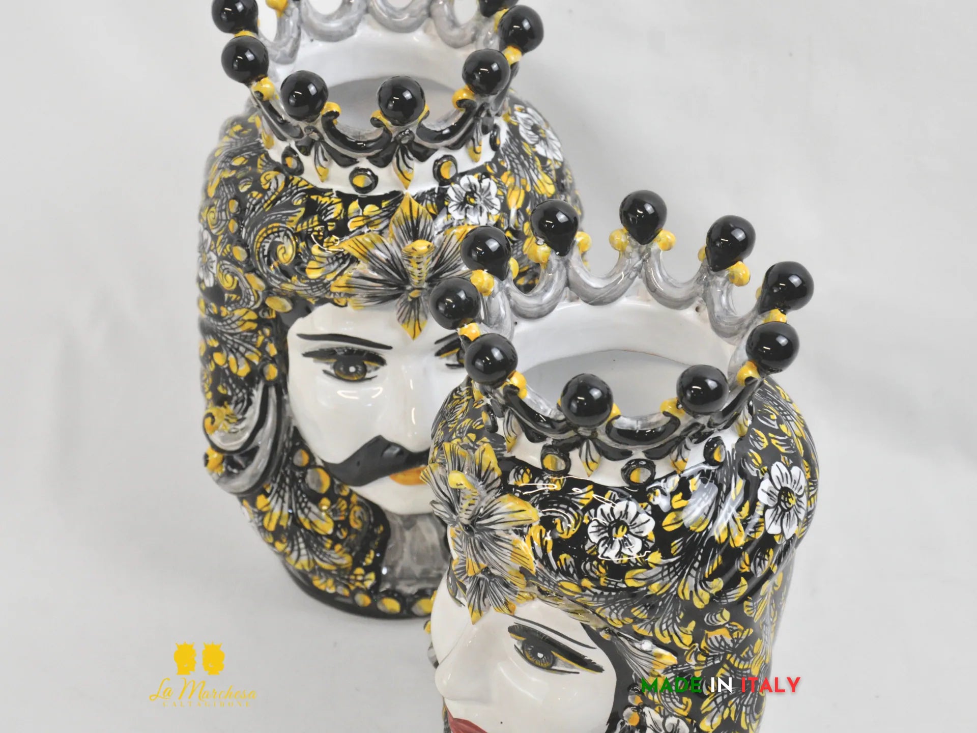 vasi facce siciliane decorate a mano