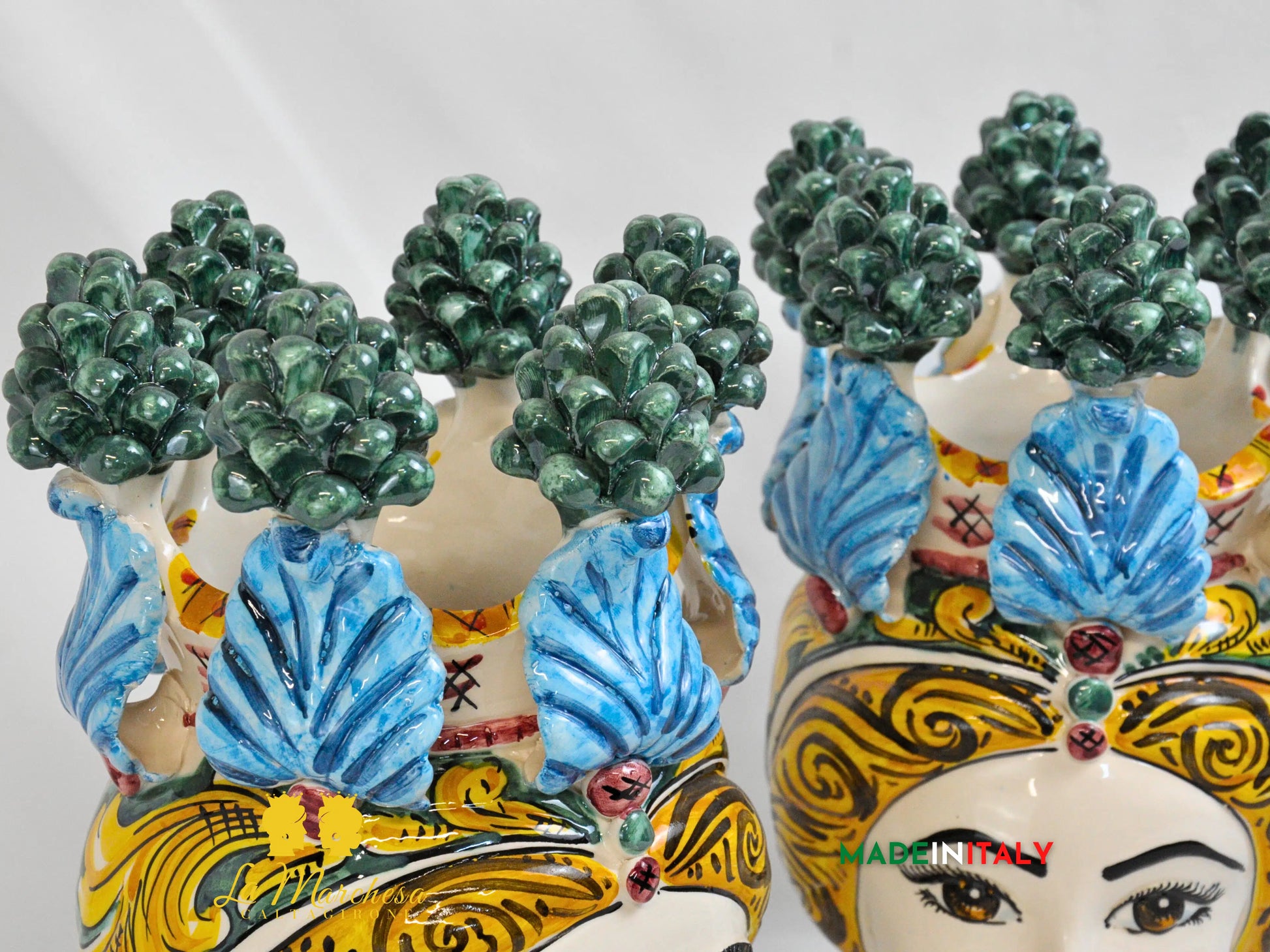 Teste di Moro in Ceramica di Caltagirone Pigna - Vari Modelli
