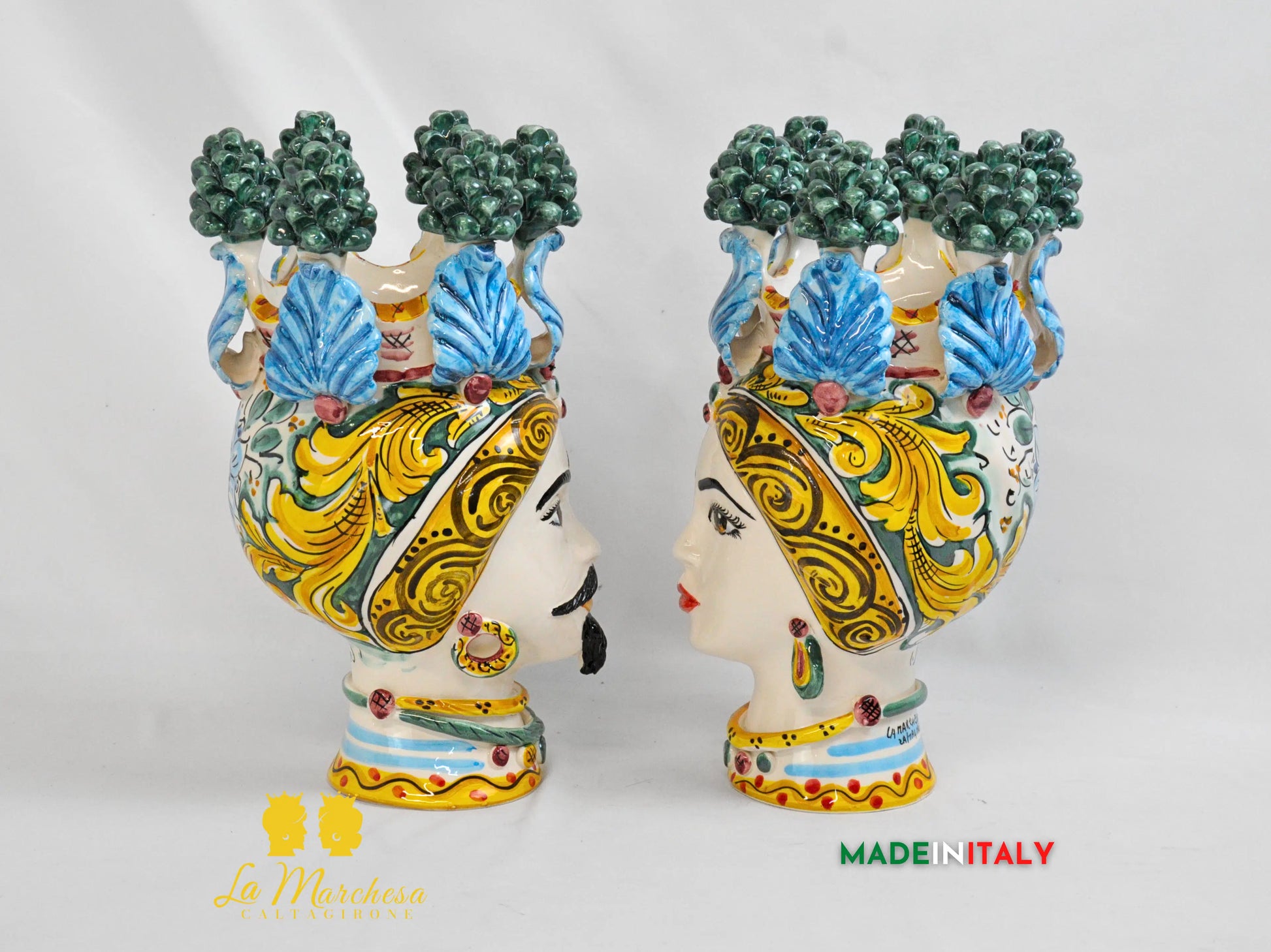 Teste di Moro in Ceramica di Caltagirone Pigna - Vari Modelli
