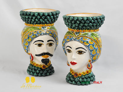 Teste di Moro in Ceramica di Caltagirone Pigna - Vari Modelli