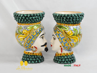 Teste di Moro in Ceramica di Caltagirone Pigna - Vari Modelli