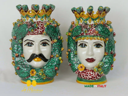 Teste di Moro Taormina Frutta Siciliana in Ceramica di Caltagirone 30cm -  Vari Modelli