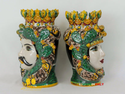 Teste di Moro Taormina Frutta Siciliana in Ceramica di Caltagirone 30cm -  Vari Modelli