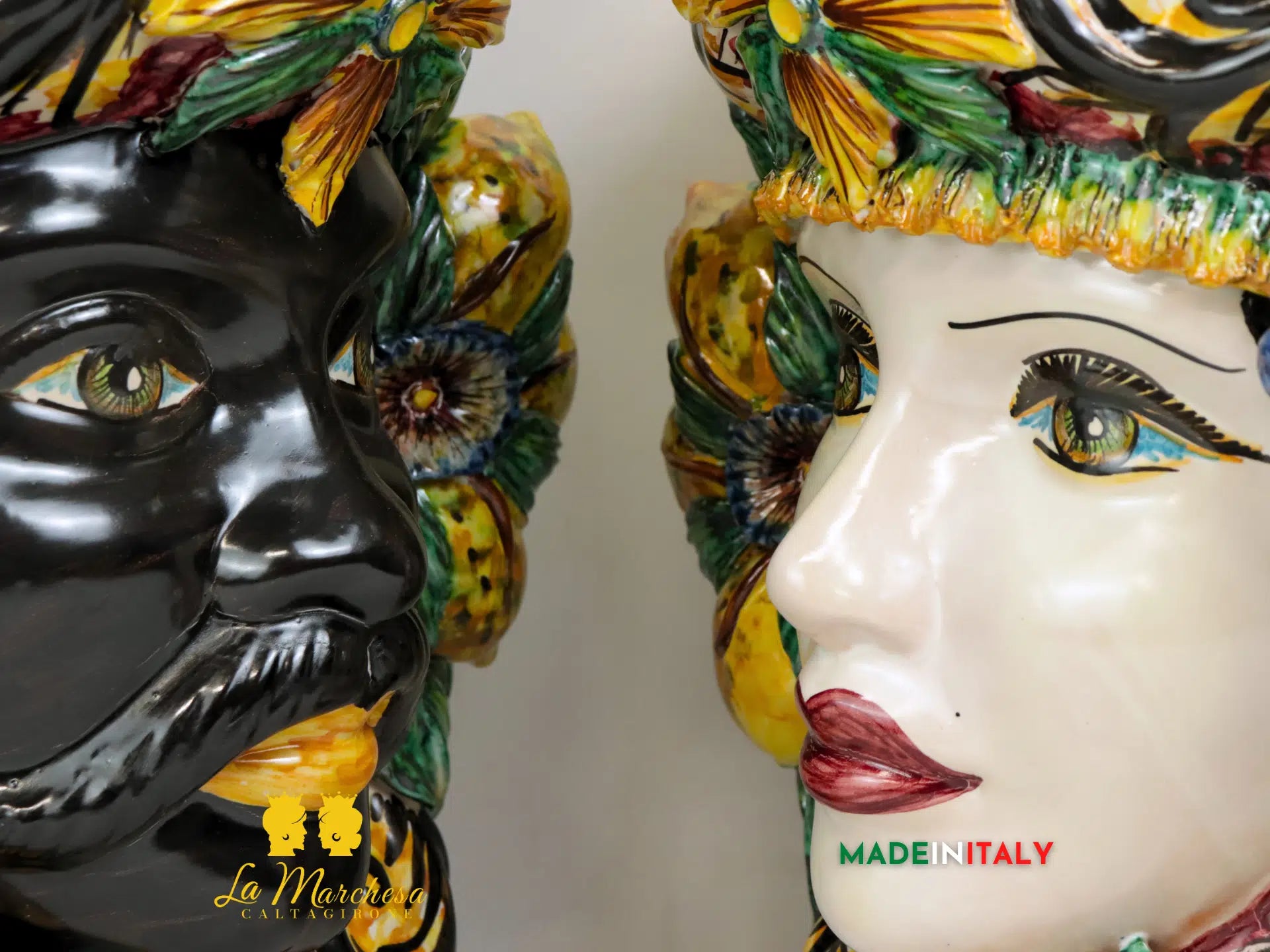 Teste di Moro Taormina Frutta in Ceramica di Caltagirone - Vari Modelli
