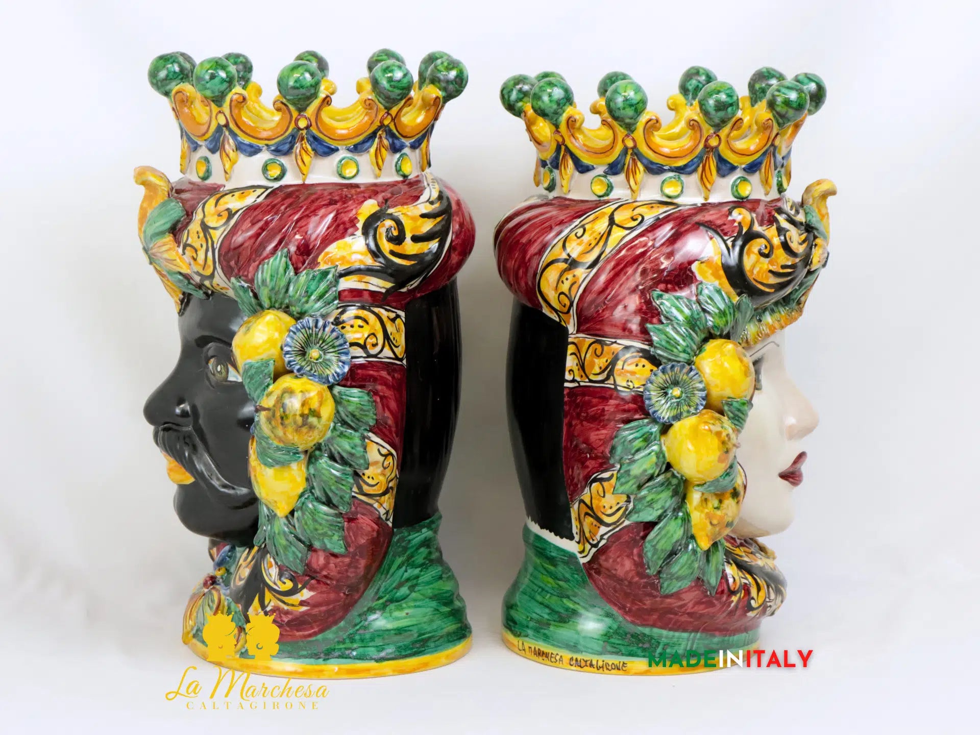 Teste di Moro Taormina Frutta in Ceramica di Caltagirone - Vari Modelli