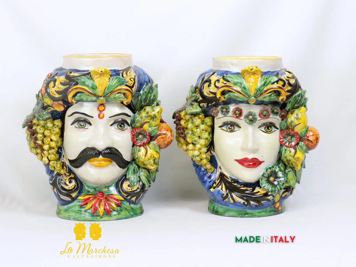Teste di Moro Taormina Frutta in Ceramica di Caltagirone - Vari Modelli