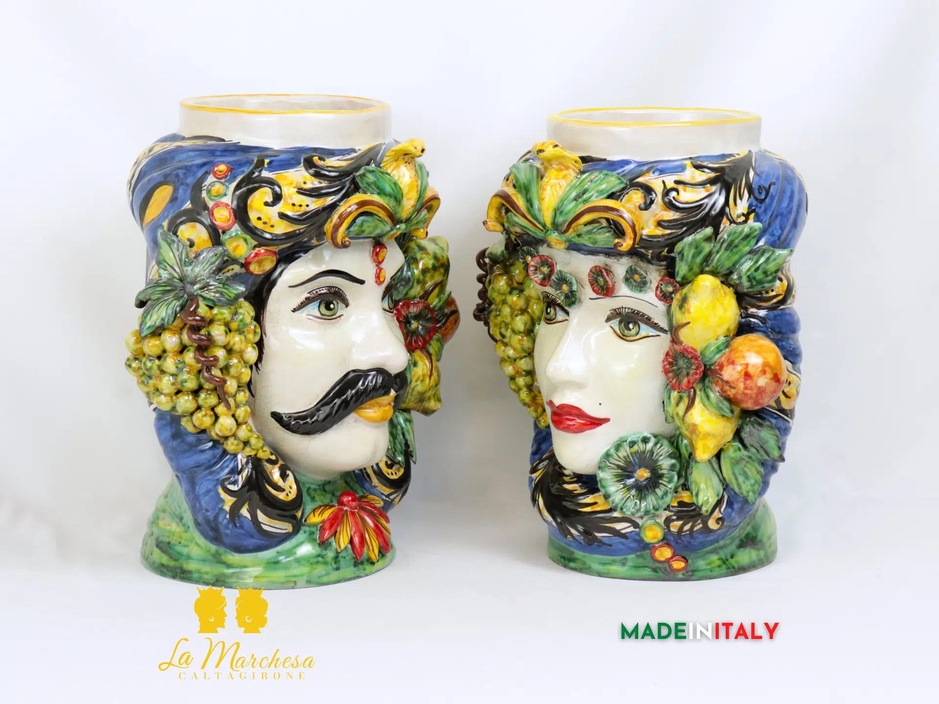 Teste di Moro Taormina Frutta in Ceramica di Caltagirone - Vari Modelli