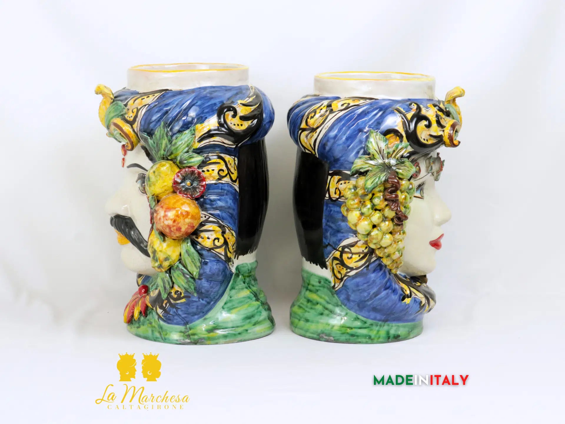 Teste di Moro Taormina Frutta in Ceramica di Caltagirone - Vari Modelli
