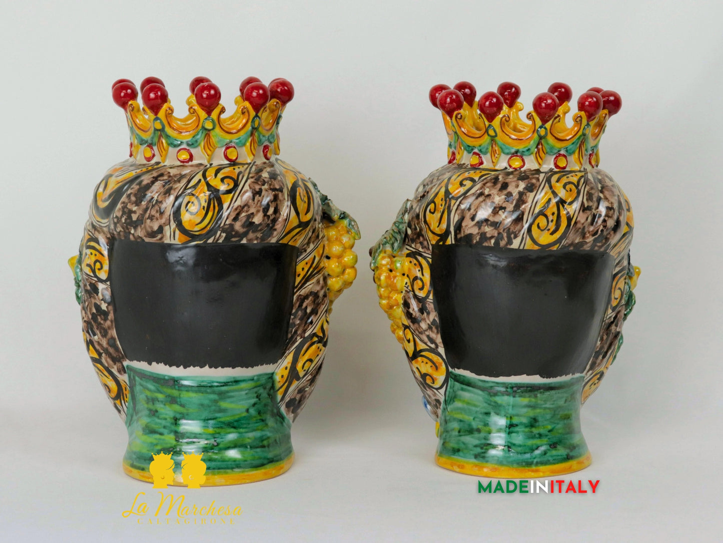 Teste di Moro Taormina in Ceramica di Caltagirone 29cm - Vari Modelli