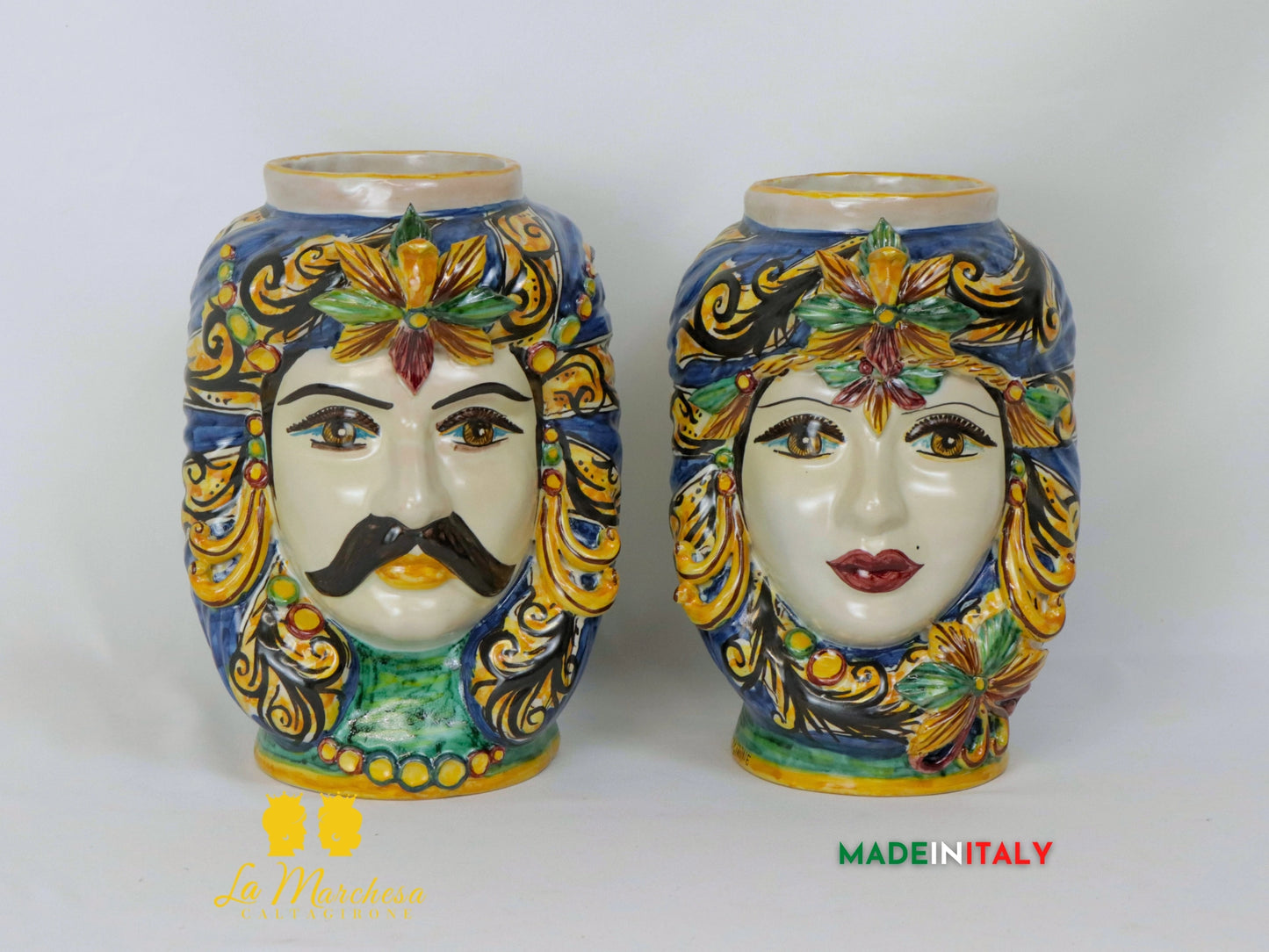 Teste di Moro Taormina in Ceramica di Caltagirone Classiche - Vari Modelli