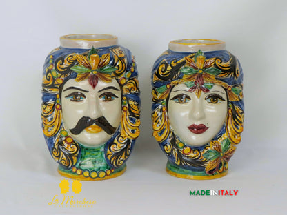 Teste di Moro Taormina in Ceramica di Caltagirone Classiche - Vari Modelli