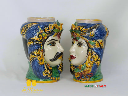 Teste di Moro Taormina in Ceramica di Caltagirone Classiche - Vari Modelli
