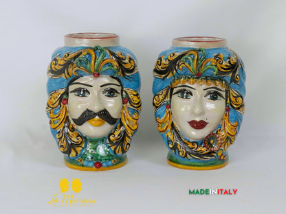 Teste di Moro Taormina in Ceramica di Caltagirone Classiche - Vari Modelli