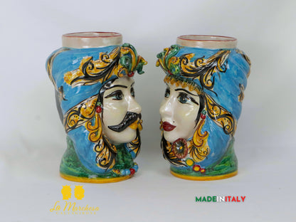 Teste di Moro Taormina in Ceramica di Caltagirone Classiche - Vari Modelli
