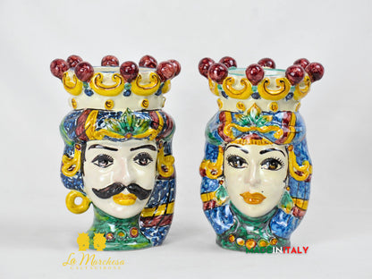Teste di Moro Classica in Ceramica di Caltagirone - Vari Modelli