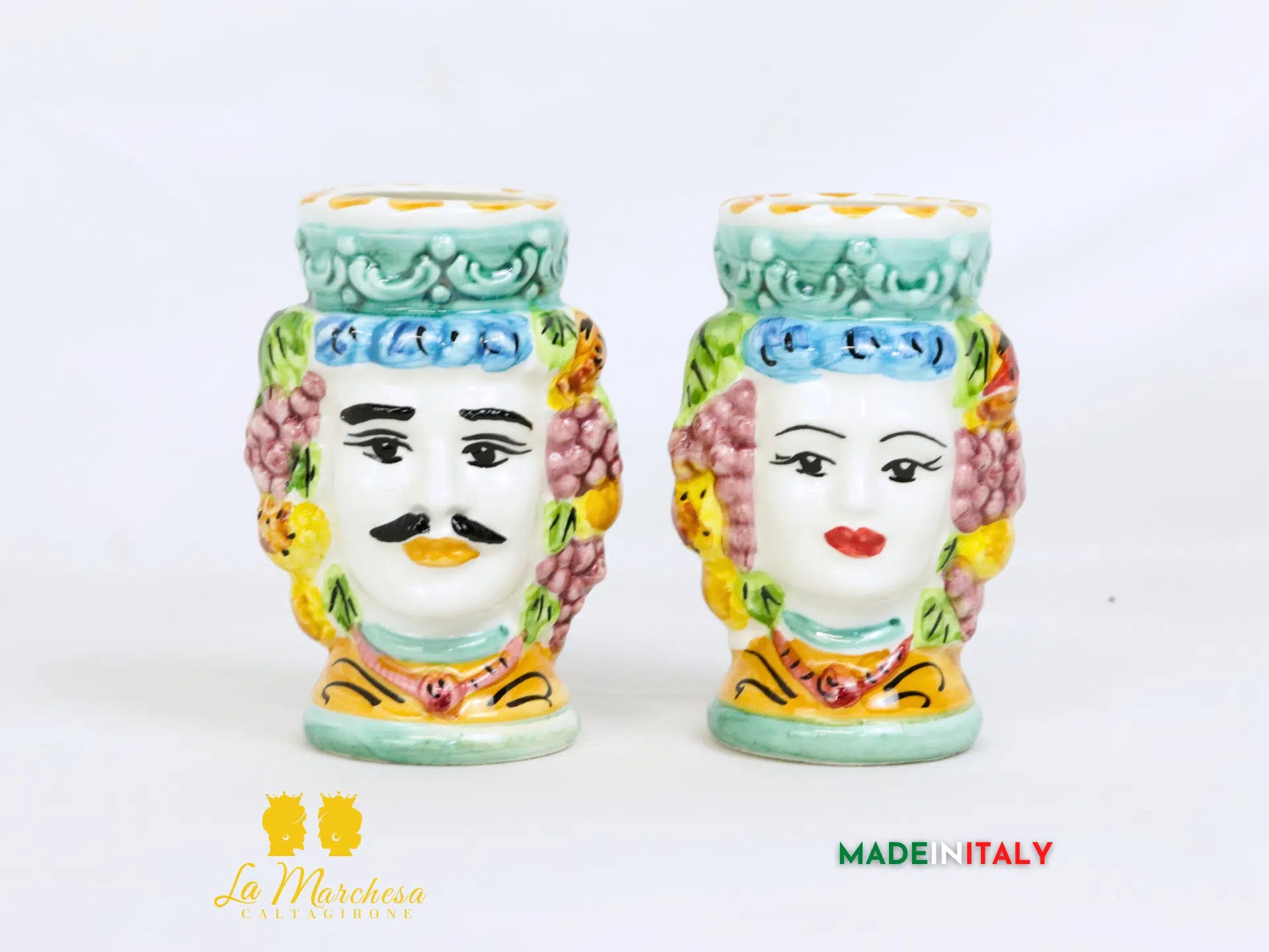FINE SERIE - Teste di Moro in Ceramica di Caltagirone 12cm - Vari Modelli