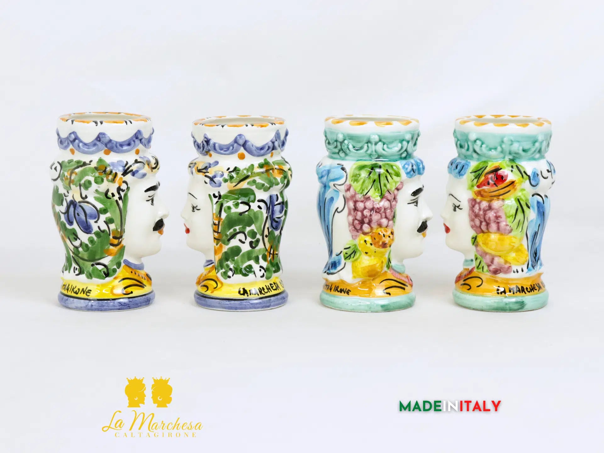 FINE SERIE - Teste di Moro in Ceramica di Caltagirone 12cm - Vari Modelli