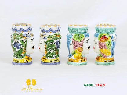 FINE SERIE - Teste di Moro in Ceramica di Caltagirone 12cm - Vari Modelli