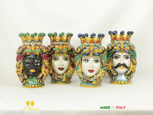 Teste di Moro Taormina in Ceramica di Caltagirone 25cm