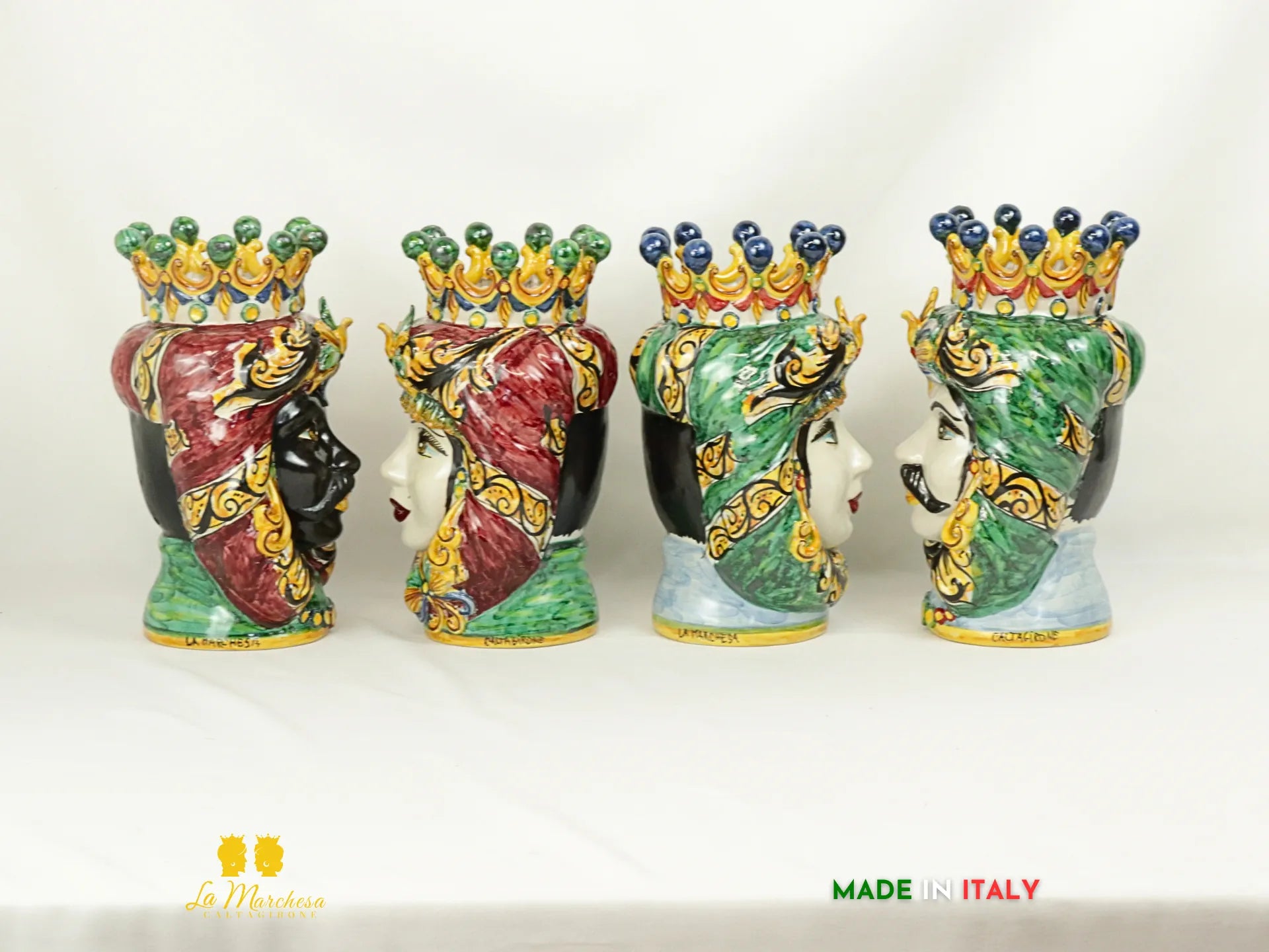 Teste di Moro Taormina in Ceramica di Caltagirone 25cm