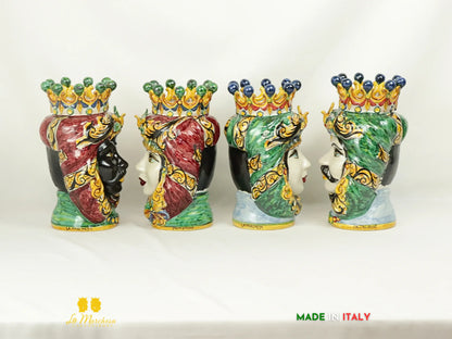Teste di Moro Taormina in Ceramica di Caltagirone 25cm