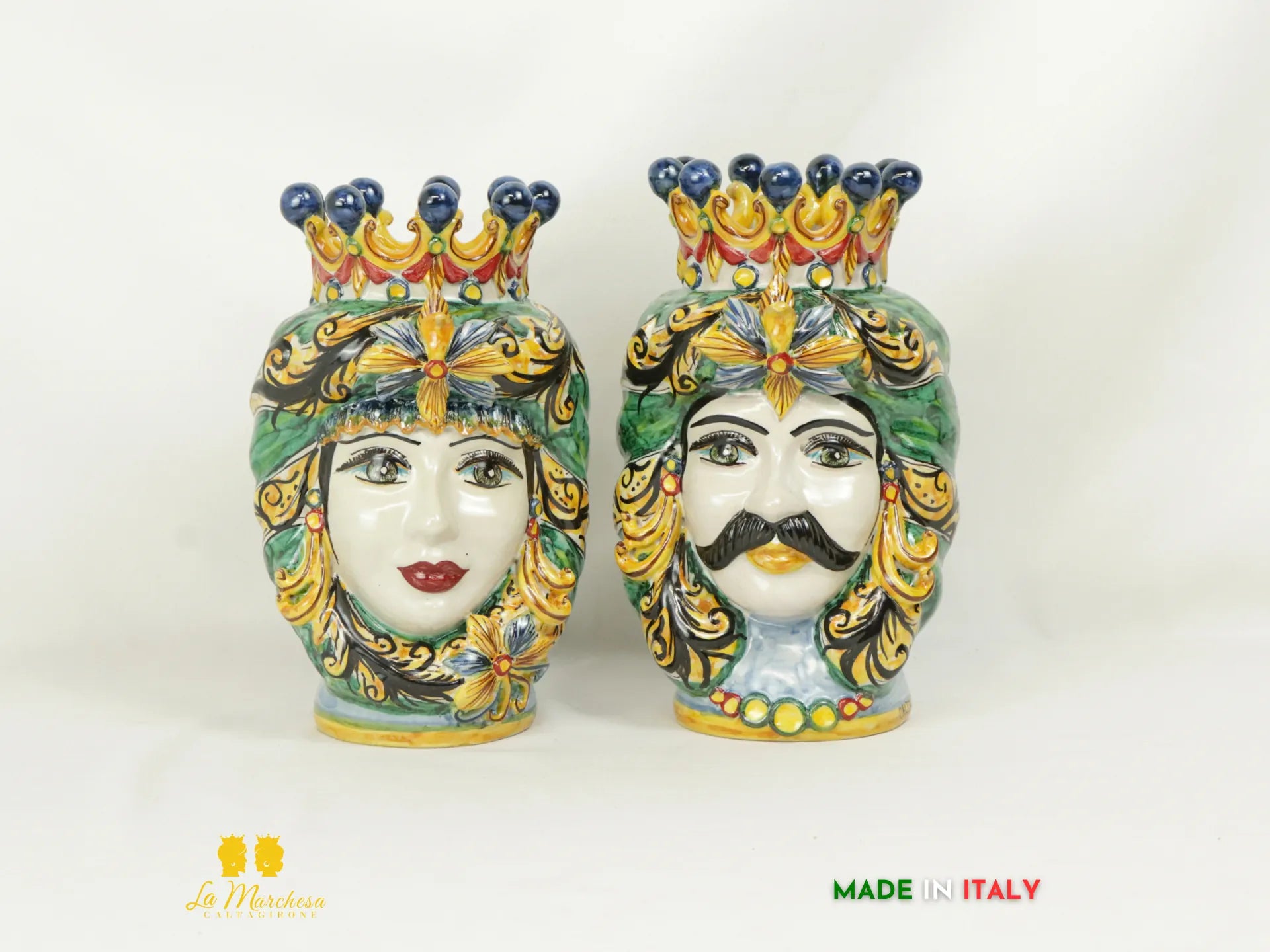 Teste di Moro Taormina in Ceramica di Caltagirone 25cm