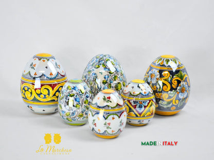 Uova Decorate Madreperla in Ceramica di Caltagirone - Vari Modelli