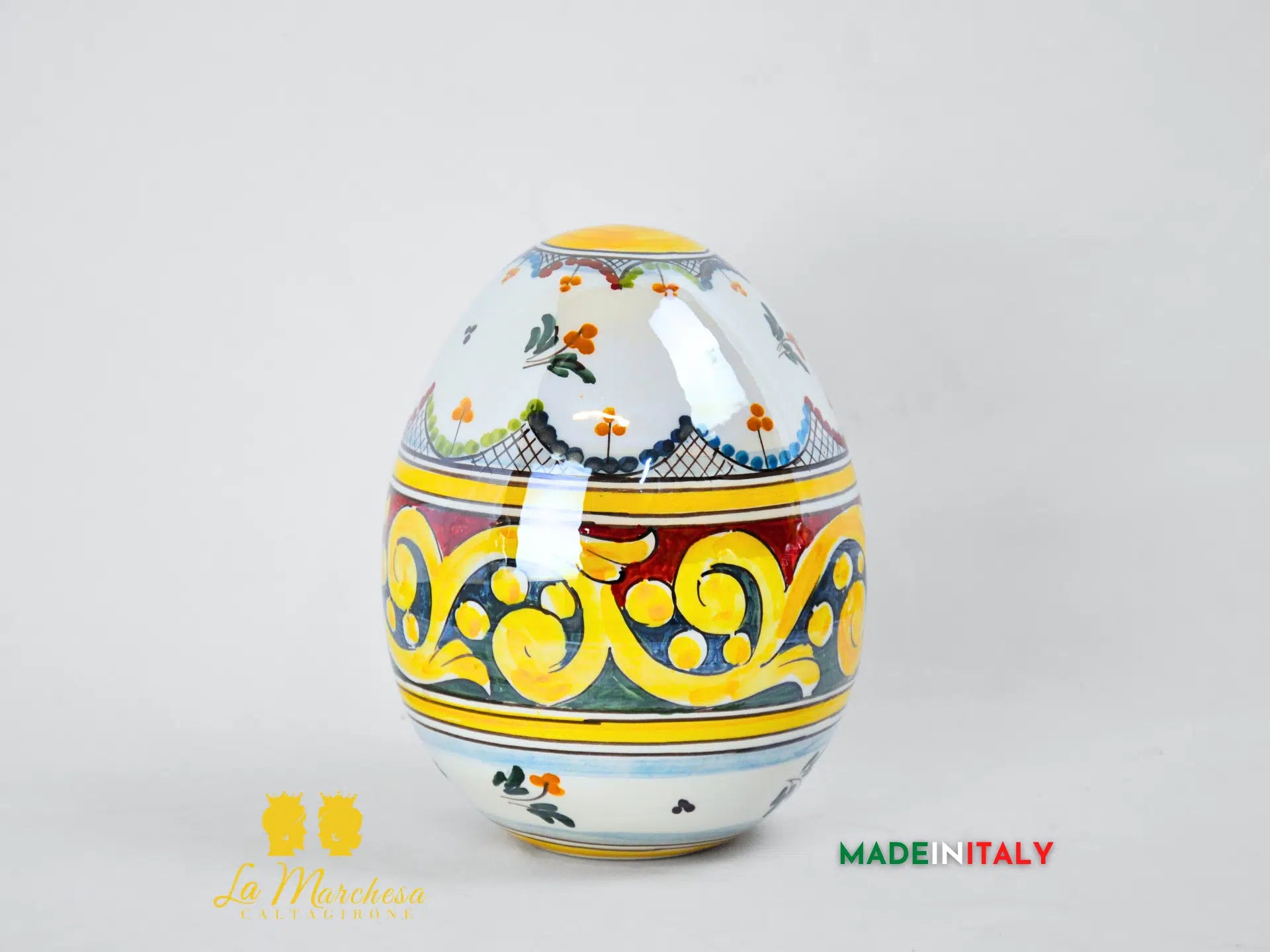 Uova Decorate Madreperla in Ceramica di Caltagirone - Vari Modelli