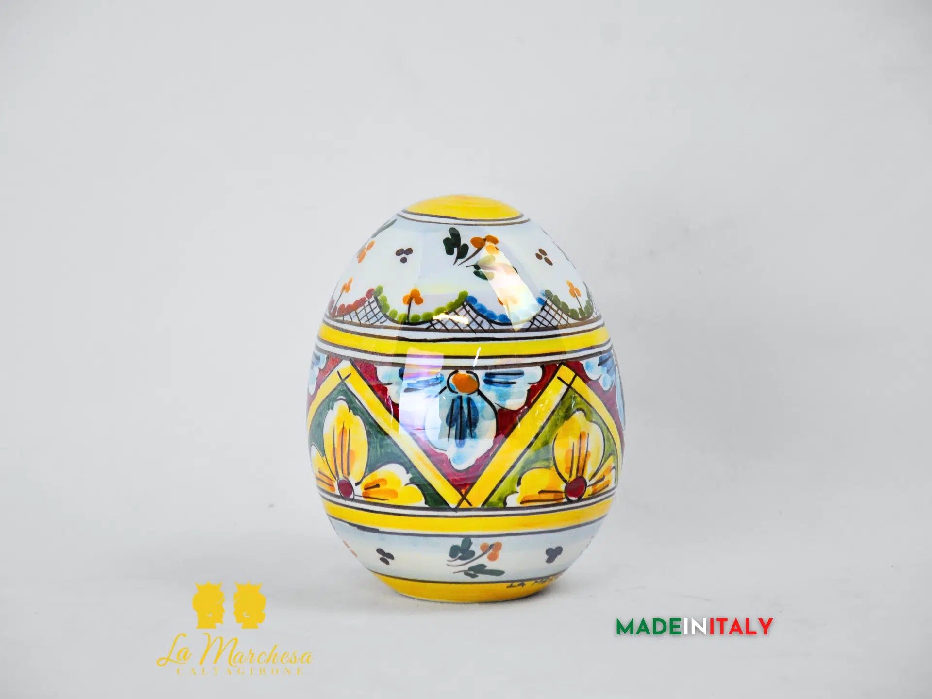 Uova Decorate Madreperla in Ceramica di Caltagirone - Vari Modelli