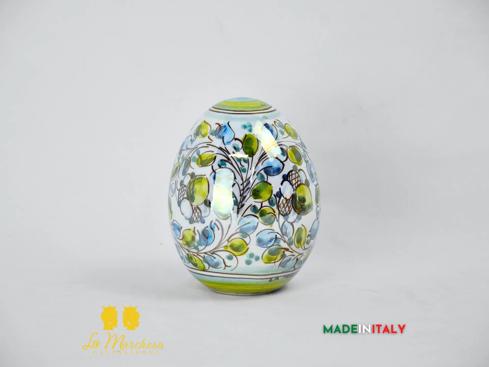 Uova Decorate Madreperla in Ceramica di Caltagirone - Vari Modelli
