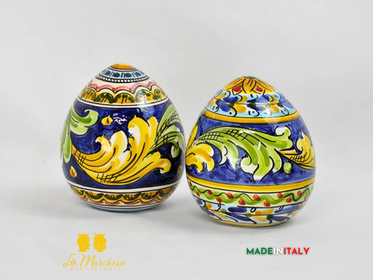 Uovo decorato in Ceramica di Caltagirone 12cm - Vari decori