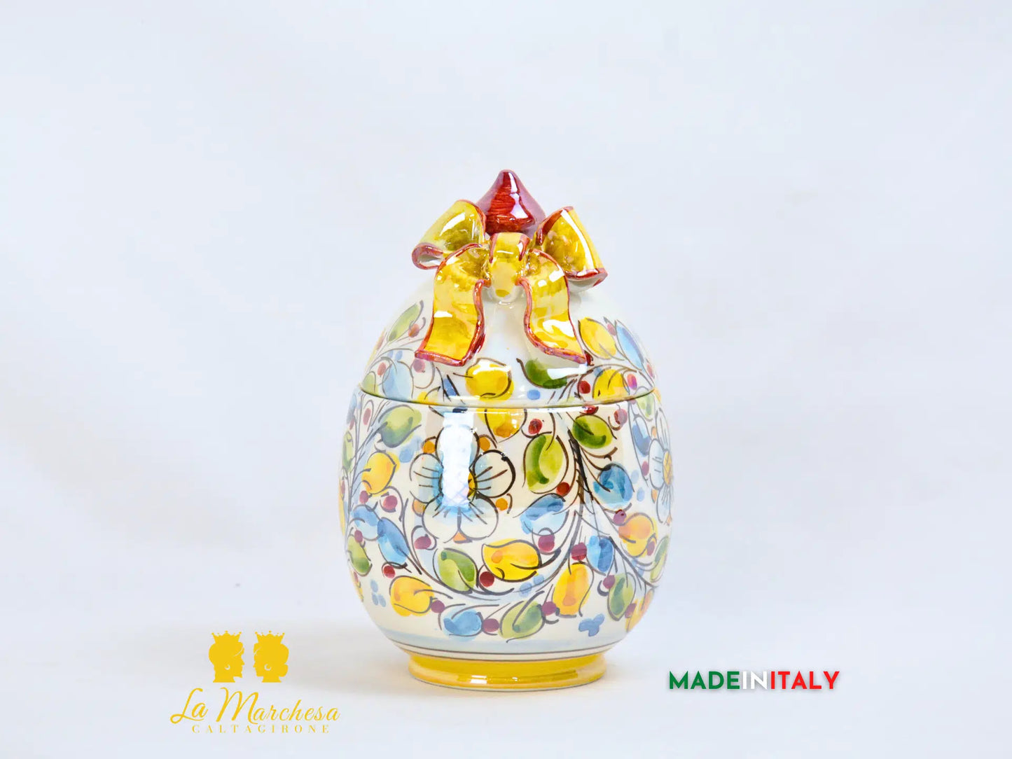 Uovo Contenitore in Ceramica di Caltagirone - Vari Modelli