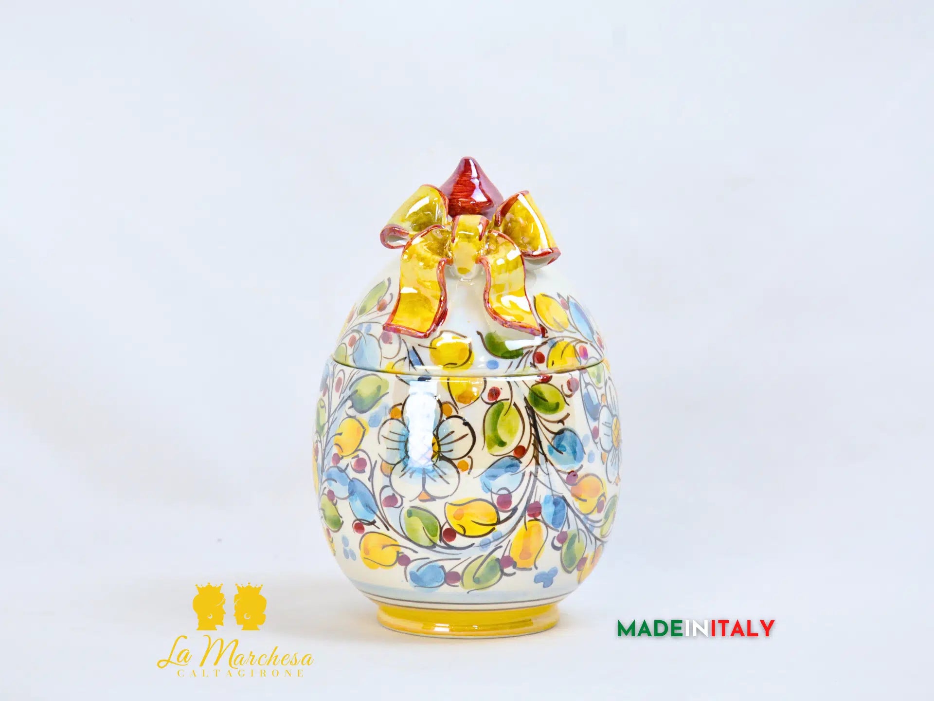 Uovo Contenitore in Ceramica di Caltagirone - Vari Modelli