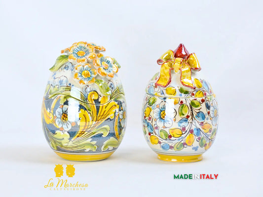 Uovo Contenitore in Ceramica di Caltagirone - Vari Modelli