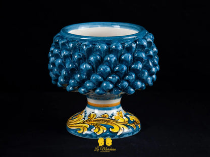 Portavaso Pigna Sicliana Ceramica di Caltagirone Artigianale cm16 - vari colori