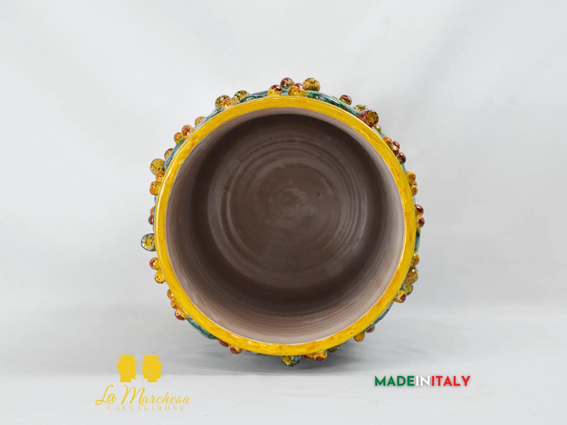 Vaso Decorato Fichi D'India in Ceramica di Caltagirone SERIE LUX - Vari Modelli