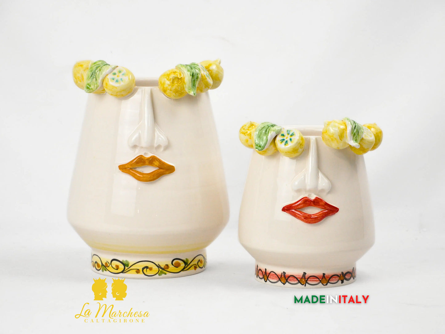 Vaso Design Viso in Ceramica di Caltagirone – Varie Misure