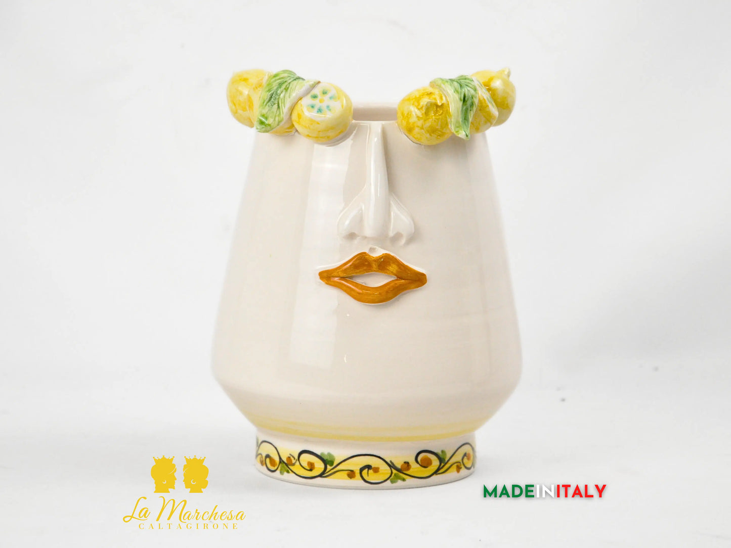 Vaso Design Viso in Ceramica di Caltagirone – Varie Misure